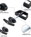 Heavy Duty Shed Door Latch Kit With T Handle Lock For Barn Gate Garage Doors Four And A Half Inch Stem Adjustable Latch Fit Up To Three And A Half Inch Thick Doors Includes Four Keys Carbon Steel And Zinc Alloy Construction close-up