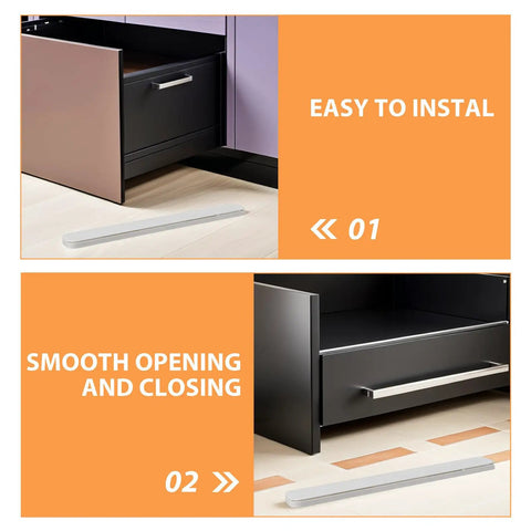 No Drill Plastic Drawer Slides For Cabinets With Ball Bearing Construction High Load Capacity And Quiet Operation 10 Inch Adhesive