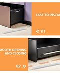 Bottom Mount Drawer Glides With Ball Bearing Construction 8 Pack White Plastic Quiet Soft Close Drawer Slides showing easy install