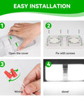 Step-by-step guide for installing 12V RV Interior Ceiling Light With Switch 4500K Natural White LED Fixture 1100 Lumens 7W