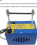 Electric Hot Knife Benchtop Cutter with 105 mm cutting width, 900°C blade temperature, 4-stage adjustable control, blue base