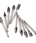 Top Shelf Tungsten Carbide Rotary Burrs Kit With A Rock Solid 1/8 Inch Shank, metal cutting tools in various shapes.