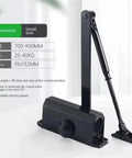 Door Closer Adjustable Speed Soft Closing Holder For 25Kg To 85Kg Doors, Heavy Duty Protective Hardware close-up view
