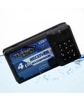 4 Channel Independent Receiver RX41 For Turbo Racing Transmitter VT System submerged in water showcasing waterproof feature