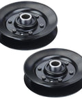 2 Pack Idler Pulley 756-04325 Replacement For Craftsman LT2000 Cub Cadet LTX1042 Garden Tractor Replaces MTD 756-04325 Rotary 14326, black metal pulley pair