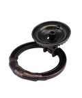 Two Pack Old School Antique Cabinet Ring Pulls Built From Zinc Alloy Durable Vintage Drawer Handles For Cabinets And Dressers Doors And Drawers Includes 2.36x1.89 Inch Size And 0.98 Inch Screw Length, close-up view of a bronze finished ring pull