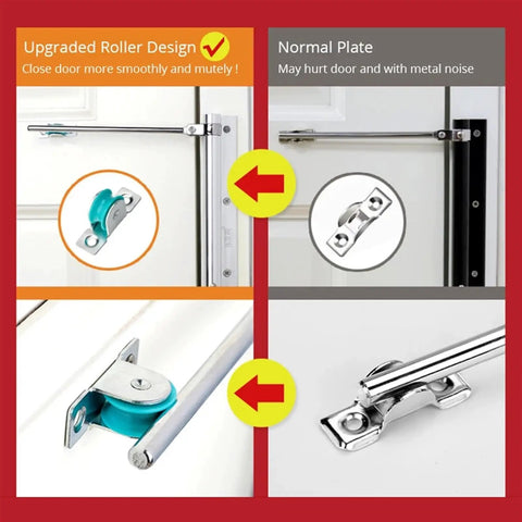 Heavy Duty 50Kg Adjustable Door Closer Aluminum Alloy Automatic Spring Closer Soft Close Fire Proof Gold Finish hardware comparison
