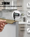 Close-up showing thickness of Bronze Aluminum Edge Finger Cabinet Pulls Set Of Two 80mm with caliper, highlighting durability.