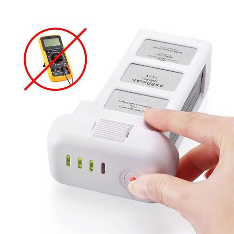 Phantom 3 Replacement Intelligent Flight Battery Two Pack 15.2V 4480mAh 68Wh Extended Power for DJI Phantom 3 with hand pressing button