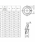 Over 1035 Piece Stainless Steel Split Lock Washer Set M1.6 To M16, 304 Grade Spring Washers Assortment Kit With Elastic Gasket, Built For Vibration Proof, DIY Friendly, Secure Fastening For Nuts And Bolts size chart