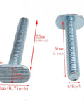One Quarter Inch By Twenty Threads T Slot Bolts For D IY T Track Hardware And Woodworking Fixtures 10 Pack Durable Galvanized Steel
