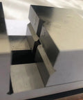 Precision Toolmakers Vise Grinder With Dead On Center Flat Tongs For Surface Grinding Milling And Edm Rig tight two inch jaw width close-up of jaws