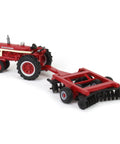 1/64 Scale Farmall 460 Tractor With Disk Diecast Toy For Kids 3 Plus Free Rolling Rubber Wheels Pin Hitch Attachable Disk