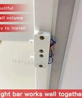 Close-up of 8 Pack Door Activated Light Switch Kit installed on cabinet with side panel view, 120V 1A 250V rated, easy to install