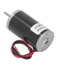 Heavy Duty 24V Permanent Magnet DC Motor Delivering Real Torque And Snappy Adjustable Speed With Rock Solid All Metal Aluminum Brass Gears, close-up view.