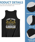 Real Deal Cotton Tank Top Men Sleeveless Muscle Tee Breathable Summer Gym Wear Relaxed Fit Workout Shirt For Hard Working Mechanics And Grease Monkeys, black with graphic design, round neck, wide armholes.