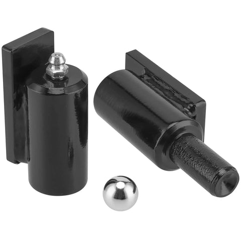 Heavy Duty 5 Inch Barrel Gate Hinge Set For Swing Gates And Trailer Ramp Gates Weld On Iron Hinges Black 450 Lb Capacity