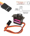 5 Pack Heavy Duty 9g Micro Servo Motor Featuring Upgraded Metal Gears And Double Ball Bearings For Rc Trucks Boats Helicopters And Crawlers Built Like A Tank With Kickass Torque And Zero Lag with power connector and signal wiring.