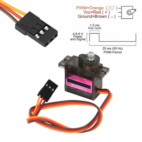 5 Pack Heavy Duty 9g Micro Servo Motor Featuring Upgraded Metal Gears And Double Ball Bearings For Rc Trucks Boats Helicopters And Crawlers Built Like A Tank With Kickass Torque And Zero Lag with power connector and signal wiring.