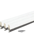 Brown Primed Hardwood And Vinyl Clad Foam Nail On Top And Sides Door Seal Kit Three Piece Set Paintable Weather Stripping