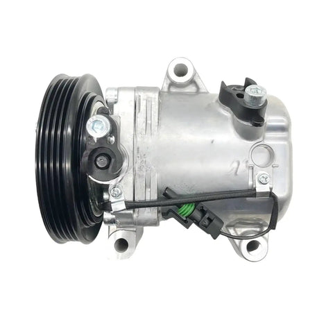 Mercedes Benz AC Air Conditioning Compressor Pump SS96 PV4 Pulley For Smart Fortwo Coupe 451 1L Replacement Part Aluminum Fuselage High Quality Durable Build With Precision Scroll Piston Design For Longevity And Smooth Quiet Operation, silver compressor with black pulley