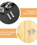 Heavy Duty Scaffold Guardrail Lock Pins 20 Pack Zinc Plated Steel Fixing Pegs displayed on a dark surface and mounted on wood.
