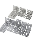 50 Pieces Steel L Shaped Right Angle Brackets Furniture Repair Plates Corner Braces Fasteners Set for shelves and cabinets