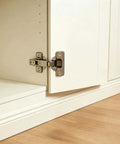 Fix Sagging Doors Fast With Short Expansion Screws For Wood Or Metal Use Thread Repair Inserts To Lock Hinges Tight So Your Wardrobe And Cabinet Snap Back Into Alignment Without Breaking The Bank Or Replacing The Whole Thing Today. cabinet hinge close-up on white wood door, metal screw repair kit