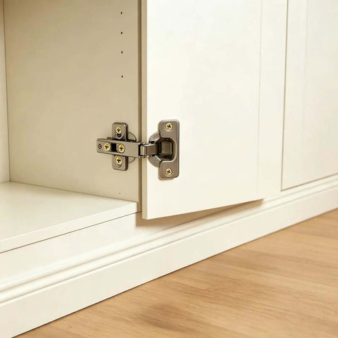 Fix Sagging Doors Fast With Short Expansion Screws For Wood Or Metal Use Thread Repair Inserts To Lock Hinges Tight So Your Wardrobe And Cabinet Snap Back Into Alignment Without Breaking The Bank Or Replacing The Whole Thing Today. cabinet hinge close-up on white wood door, metal screw repair kit