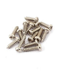 Silver metal screws for Magnetic Reed Door Window Sensor Kit With NC NO COM Contacts White ABS Sensor in a 6-pack setup