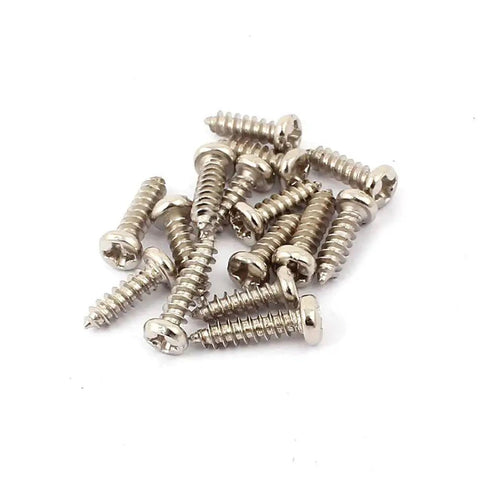Silver metal screws for Magnetic Reed Door Window Sensor Kit With NC NO COM Contacts White ABS Sensor in a 6-pack setup