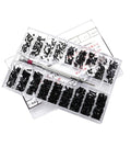 Tiny Yet Mighty Miniature Screw Set With Eighteen Different Specs Round Head And Countersunk Machine Screws In Clear Storage Case