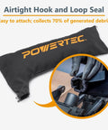 Universal Table Saw Dust Collection Bag Fits Two And Half Inch Dust Ports Heavy Duty with airtight hook and loop seal
