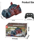 Hippo Themed RC Boat Remote Control Water Spray Totally Fun For Lake River And Pool 2.4GHz Electric Boating Toy product size