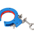 Cable Tray Roller 65mm Clamp Adjustable Wire Pulling Pulley For Inside Outside Corner Use Blue With Easy Install And Tension Control Stable Guide Roller Delivers Smooth Wire Runs. Blue clamp cable tray roller with red nylon roller and steel screw