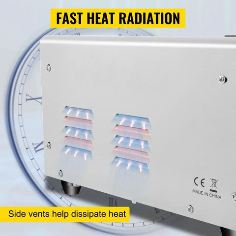 Side view of Pro Grade Stud Welder Dent Repair Kit With 1.8KW Spot Welder showing heat dissipation through side vents