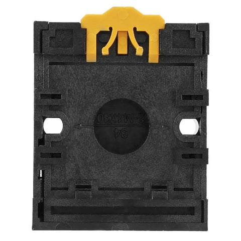 Front view of 11 Pin Delay Timer Relay Socket Base for JQX-10F JTX-2C Time Relay, DIN Rail Mount Power Relay Socket with Screw Terminals