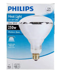 Product packaging of Premium 250 Watt BR40 Clear Heat Lamp Flood Light Bulb For Recessed Can And Track Lighting Infrared Warmth