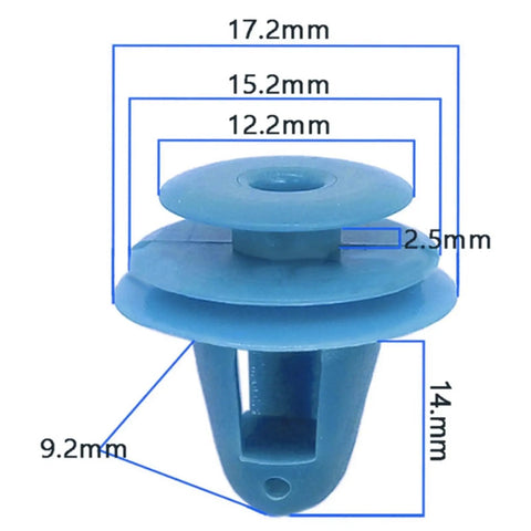 Get Fresh With This Epic 200Pc Auto Door Panel Fastener Clips Kit For Car Interior Trim Rivets And Plastic Retainers That Hold Strong Without Cracking Or Breaking During Any Wild DIY Ride Fix Project! blue plastic trim clip, 17.2mm
