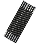 Replacement Poles for 10x7x6ft Golf Netting, heavy-duty fiberglass rods shown with metal connectors, one piece backstop frame