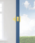 Side view of Single Cylinder Front Door Deadbolt With SmartKey Re Key Technology And Microban Protection Satin Brass Finish Easy DIY Install