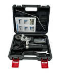 Metal Nibbler Drill Attachment Double Head For Sheet Metal Cutting in plastic box with accessories and manual