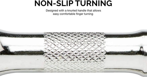 Close-up of the Nine Piece Grab And Go Wobble Extension Bar Set for Sockets With 16 Degree Convex Anvil, Chrome Vanadium Steel Construction