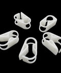 Adjustable 1/2 To 5/8 Inch Plastic Tubing Clamps, 5 Pack Peg Tube Clips For Flow Control, White, Premium POM, Lab Style Pinch Valve Look