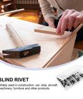 Person assembling furniture with Heavy Duty Blind Rivet Kit Aluminum Alloy With Burr Free Pull Rods 120 Pcs M2.4 M3.2 M4