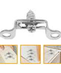 Heavy Duty Stainless Steel Furniture Fastener Kit With Invisible Three In One Connectors And Knockout Joint Screws For Straight Shots On Tight Cabinet Fixes Today, close-up of connector.