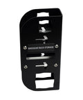 Heavy Duty Wall Mount Bike Rack Storage Holder For Two And Quarter Inch Hitch Receivers, solid black steel frame.