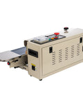 Side view of FR900 Pro Grade Continuous Band Bag Sealer With Adjustable Speed And Seal Width Temperature Control Auto Sealing For 0.02 To 0.8 Mm Plastic Bags With Printing Functionality