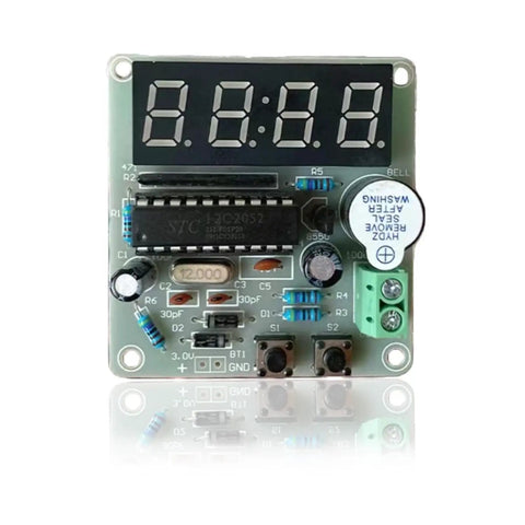 Hands On Soldering Practice Kit For A 4 Bit Clock Project With DIY Electronics Kit Included Alarm Countdown Stopwatch Functions
