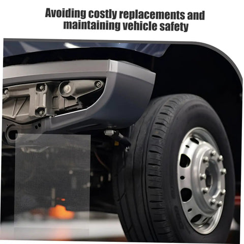 Car bumper with repair mesh visible, demonstrating the 10 Piece Bumper Repair Mesh Kit With Tungsten Wire Screen For Plastic Welding.